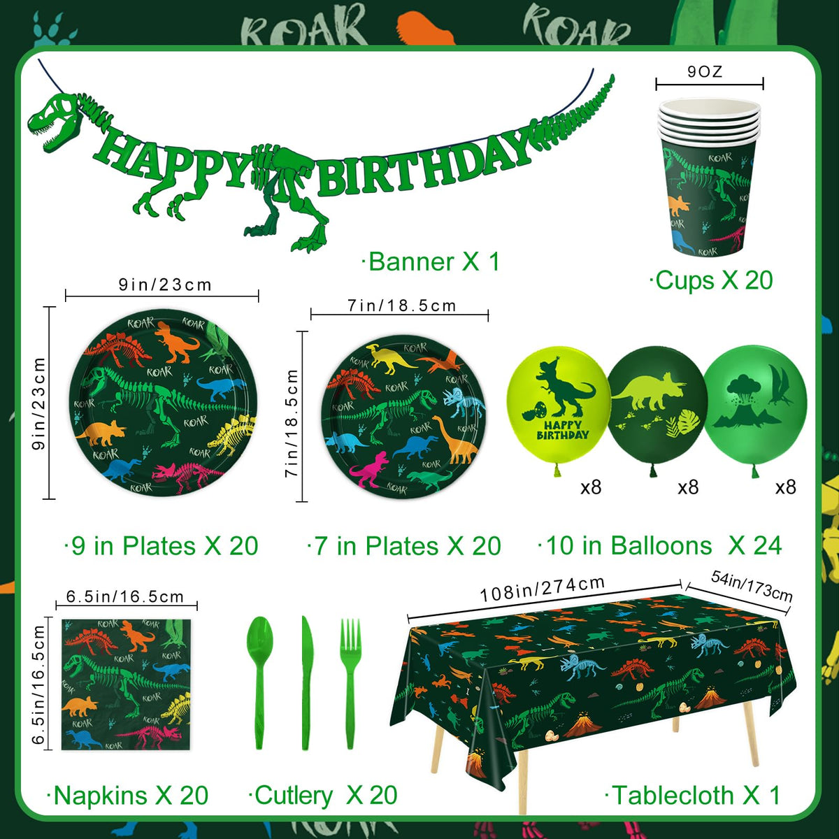LINHAXM dinosaur plates 7-inch, vivid colors ideal for dessert servings.