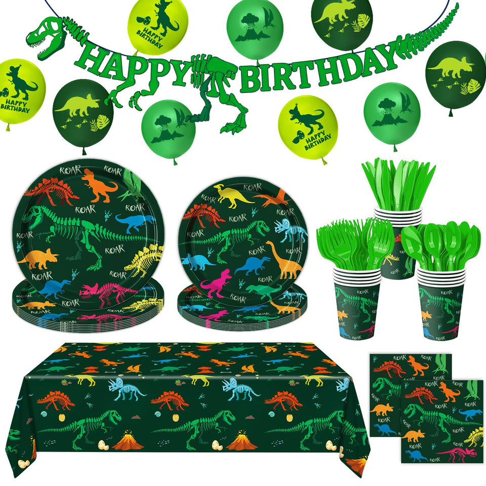 LINHAXM dinosaur plates 9-inch, sturdy for kid-friendly meals and easy cleanup.