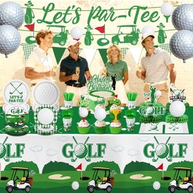 LINHAXM golf birthday cake topper highlights the celebration centerpiece