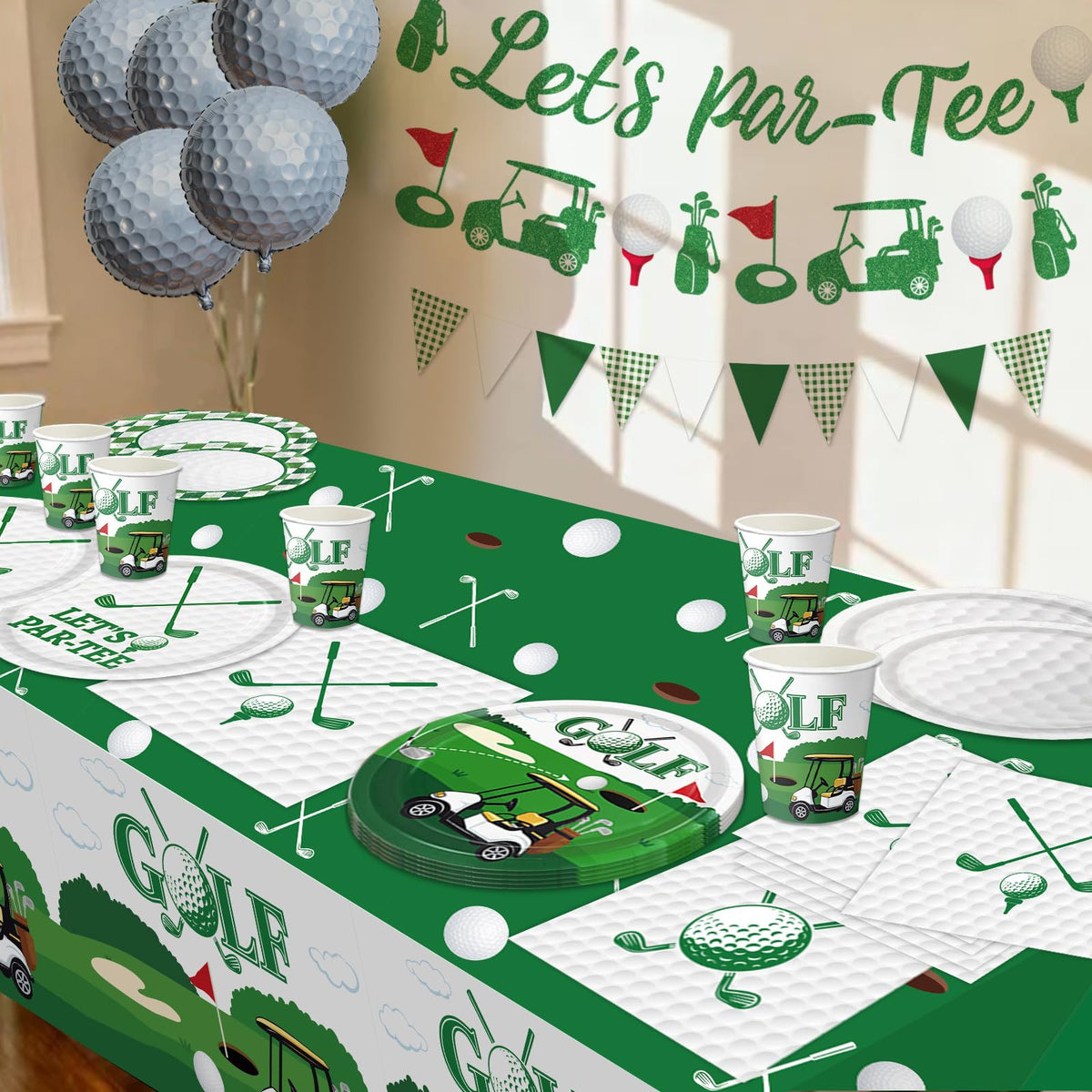 LINHAXM golf birthday dessert plates add color and easy cleanup after treats