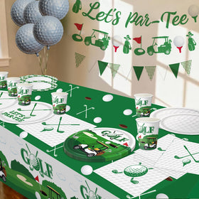 LINHAXM golf birthday dessert plates add color and easy cleanup after treats