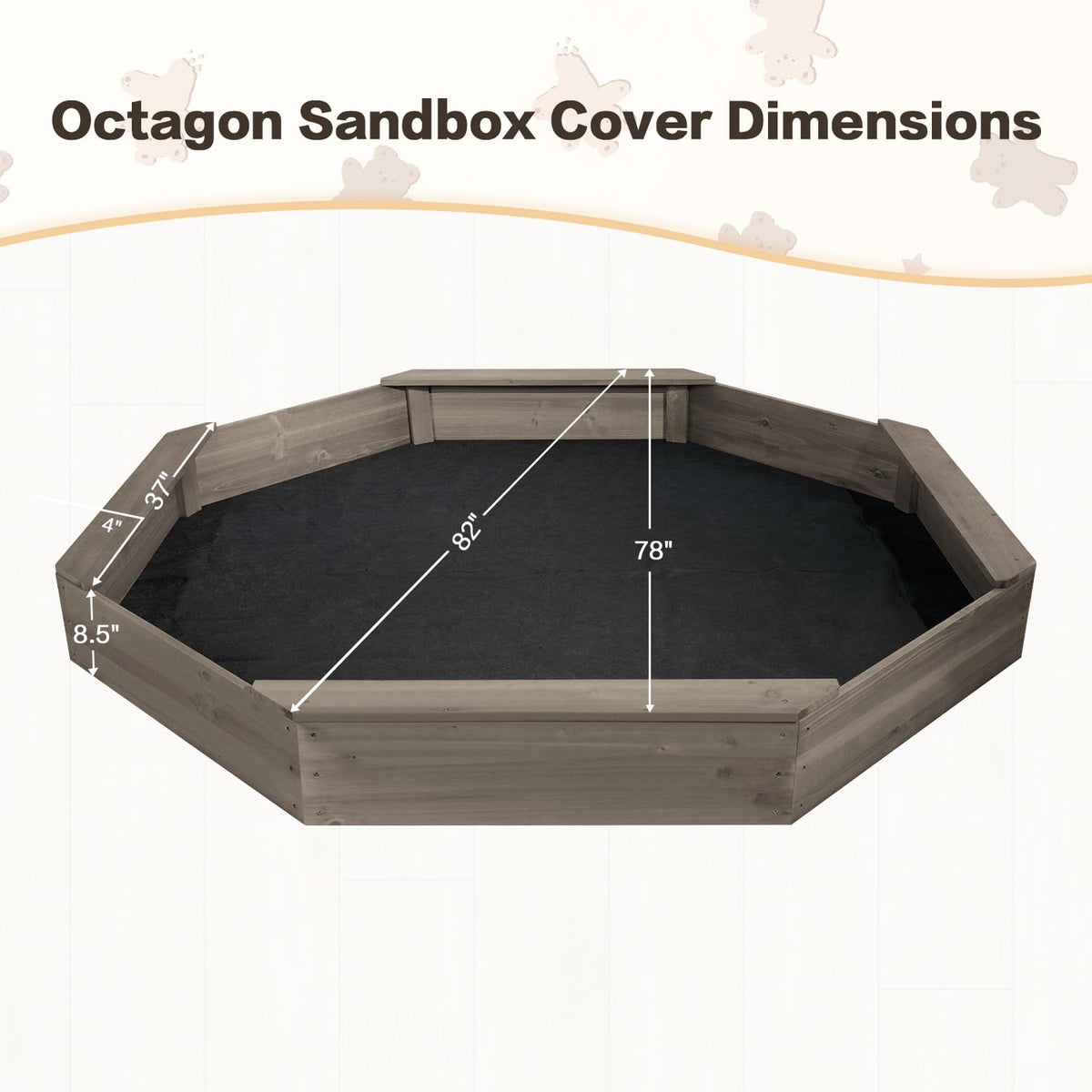 Lininyhao easy-assembly sandbox demonstrating quick setup for outdoor fun.