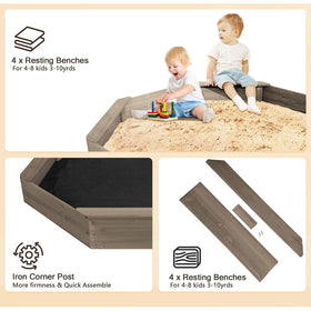 Lininyhao sturdy wooden sandbox frame highlighting durable construction.
