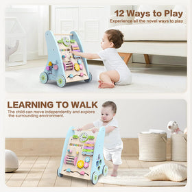 LININYHAO walker includes a mirror toy stimulates visual exploration.