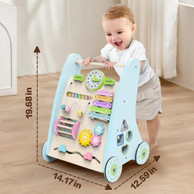 LININYHAO wooden walker with adjustable speed control for safe, pace-friendly first steps.