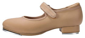 Linodes patent easy strap tap shoe black patent upper close-up emphasizing sound board taps