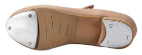 Linodes patent easy strap tap shoe 1-inch heel close-up highlighting Achilles protection collar