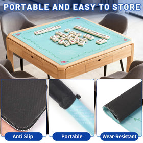 Linoows Mahjong Mat easy care surface cleaned with brush or damp cloth