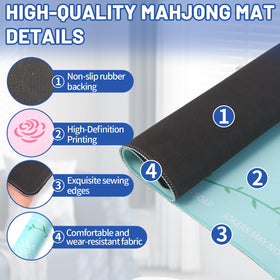 Linoows Mahjong Mat non-slip base detail shows textured grip