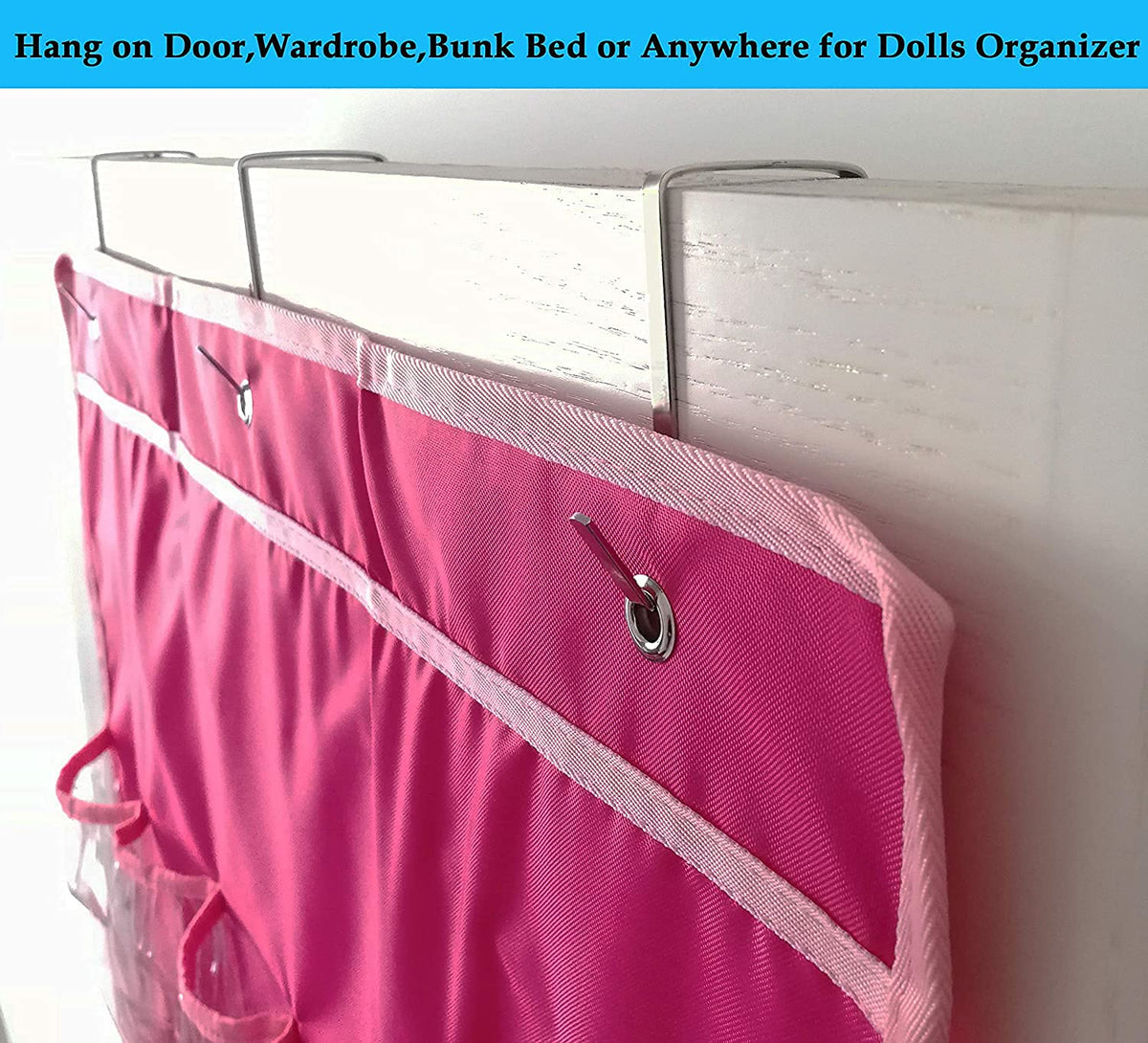linpopup deeppink door-hanging organizer saves space in kids' rooms