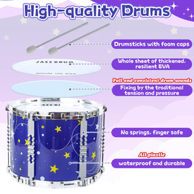 LinseyFun upgraded kids drum set includes small drums for precise tapping.