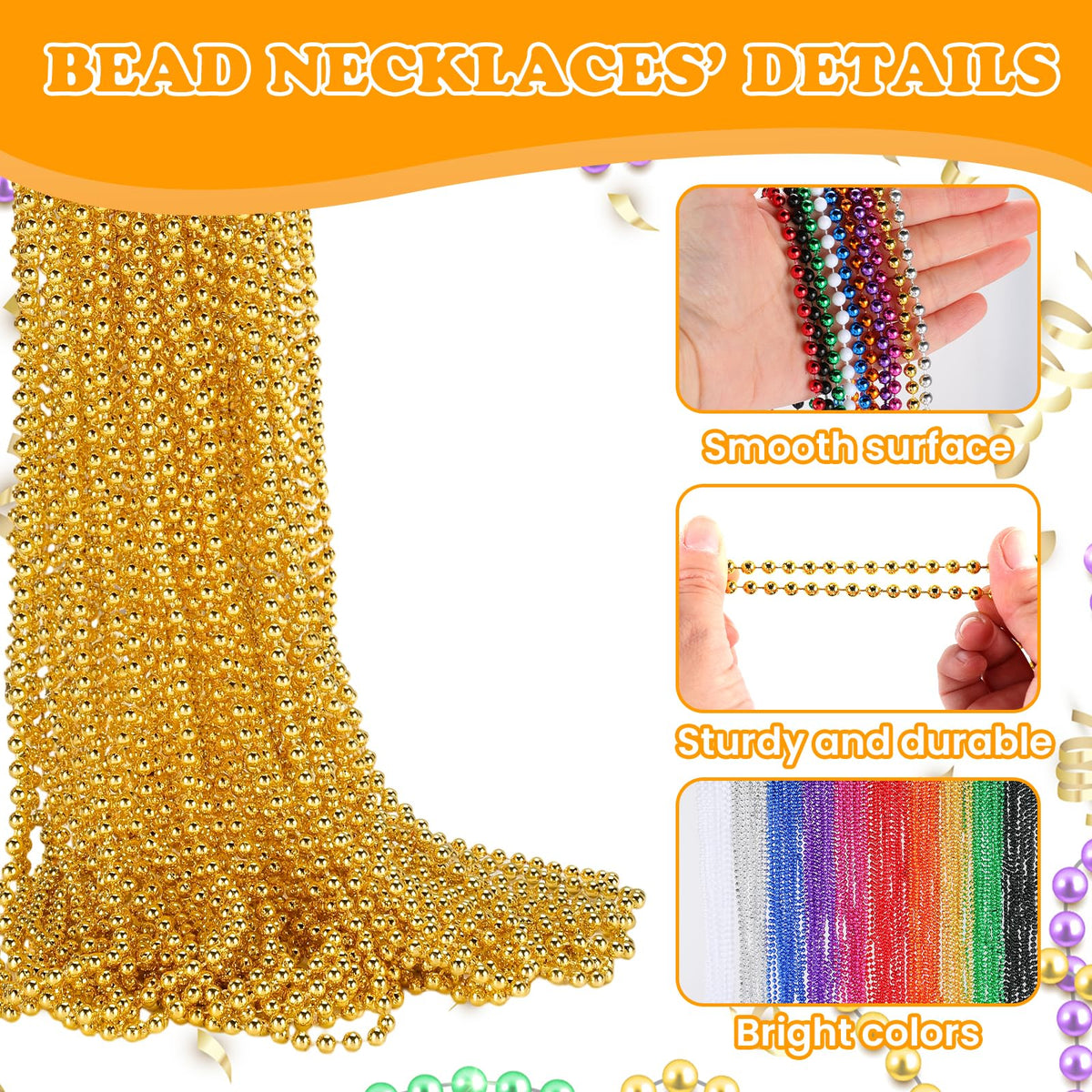 LINSIRON bulk 220pcs beads, great for party favors and festival decorations.