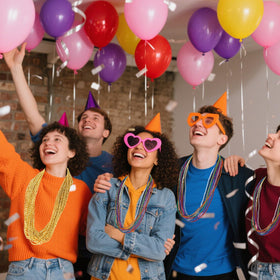 LINSIRON carnival beads, long 33in style adds festive flair to events.