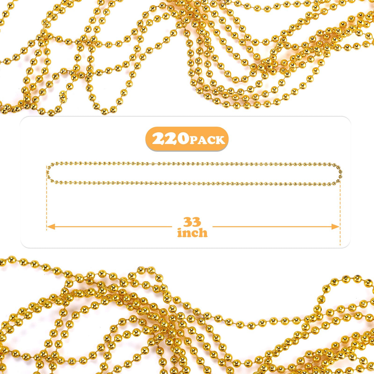 LINSIRON Mardi Gras beads, perfect for parade accessories and crowd giveaways.