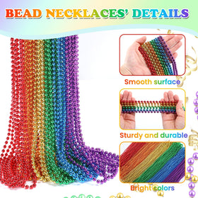 LINSIRON pride beads necklaces measure 33 inches for versatile styling