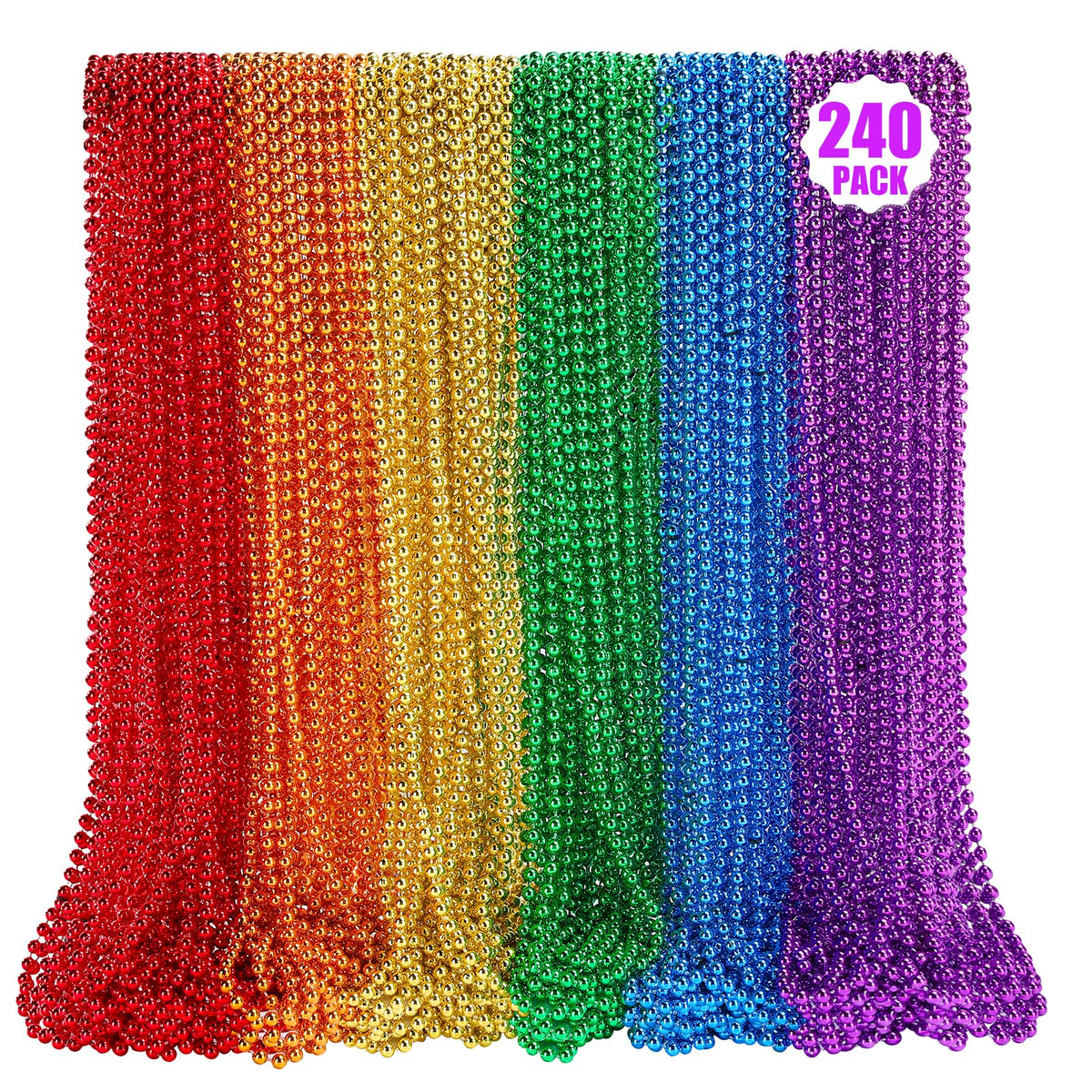 LINSIRON Pride beads necklaces in a colorful collection, perfect for vibrant pride parades