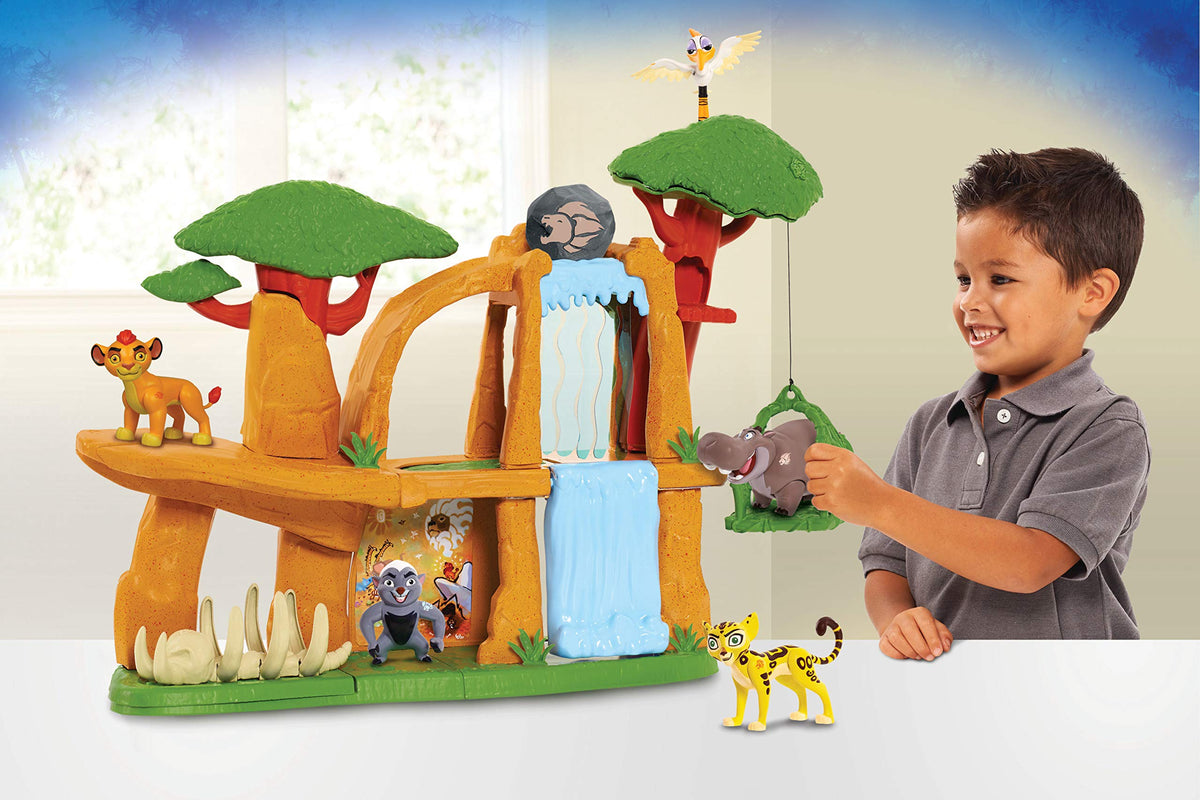 The Lion Guard motorized vine lift moves Kion between levels during adventures.