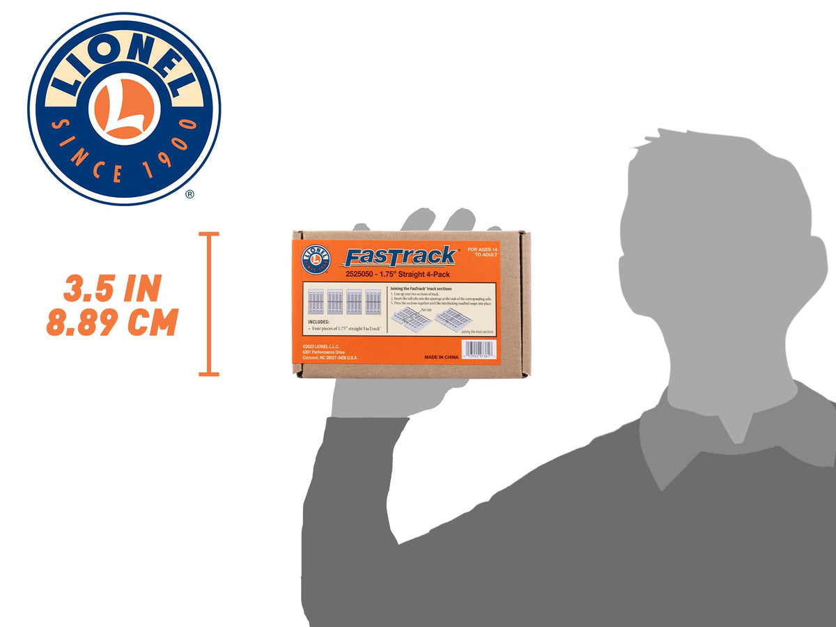 Age guideline 14+ for safe, hands-on Lionel FasTrack construction.