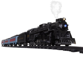 Lionel Polar Express illuminated passenger cars for a vivid nighttime display.