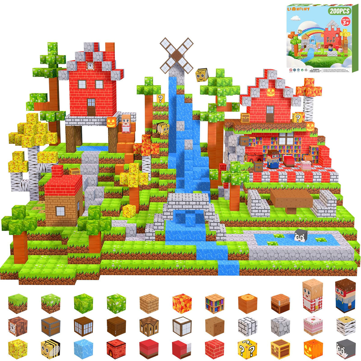 LionFuny 200PCS magnetic blocks spark imaginative play and STEM exploration