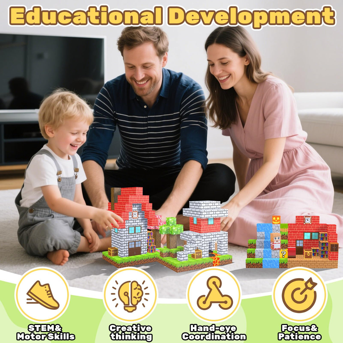 LionFuny magnets and blocks support geometry and balance in play