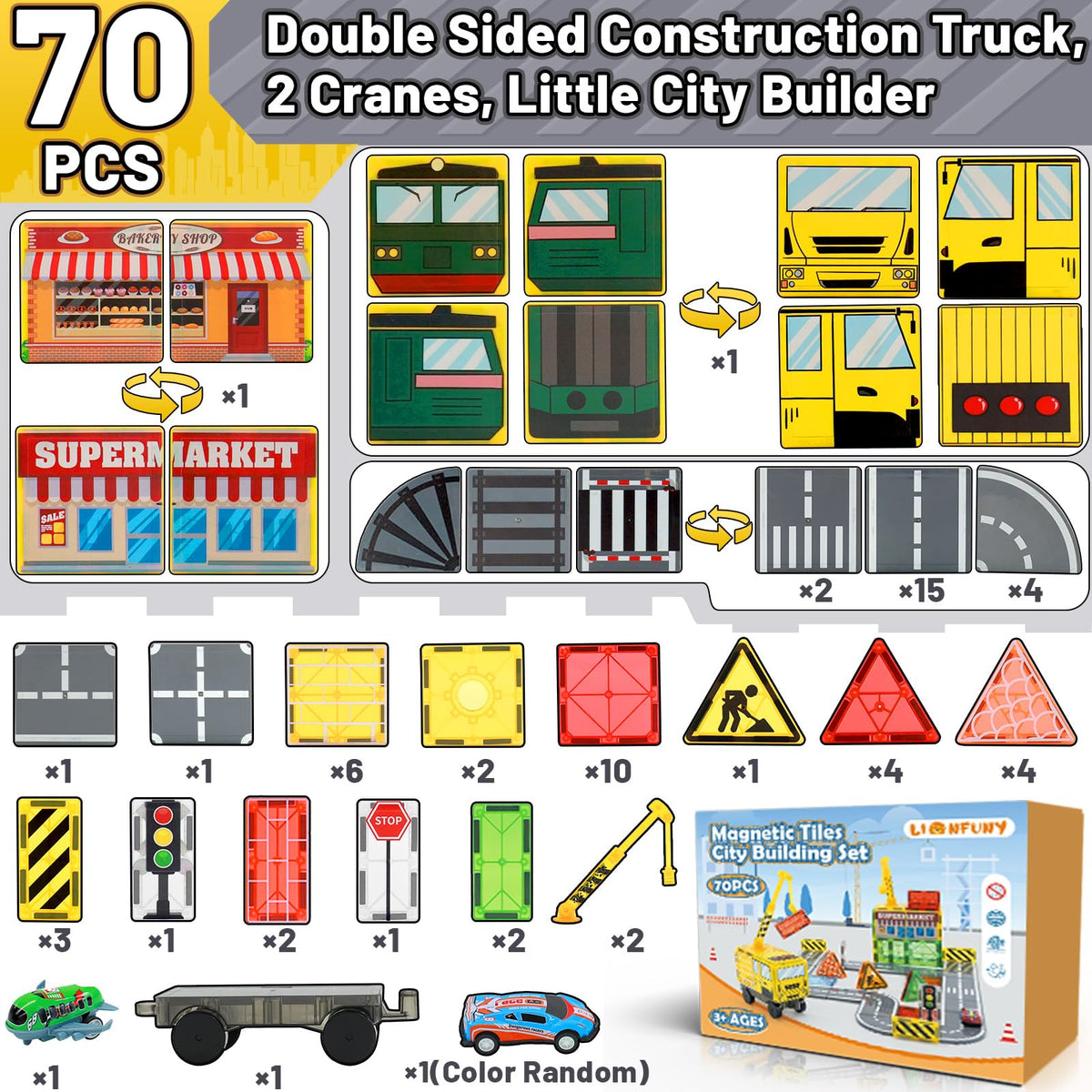 LionFuny safe ABS magnets with smooth edges for worry-free building