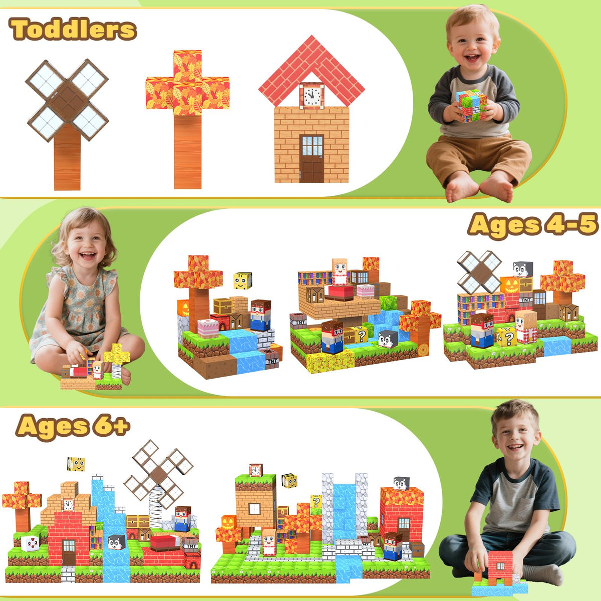 LionFuny STEM construction promotes magnetism, balance, and design skills