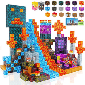 LionFuny volcano theme exploration set magnets for imaginative play