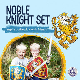Liontouch Noble Knight shields blue for collaborative pretend play and easy battles