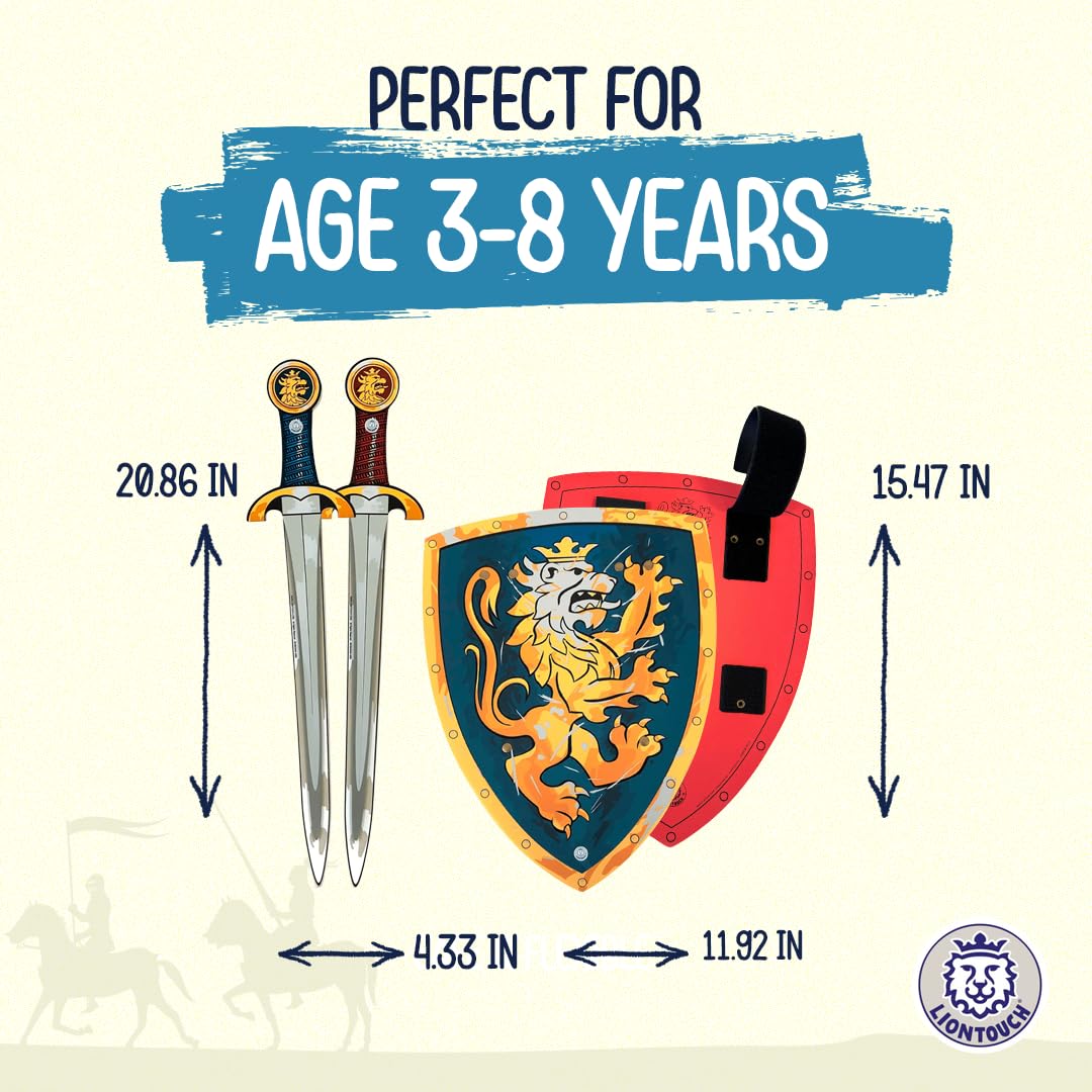 Liontouch Noble Knight shields red sturdy foam for screen-free knights at play