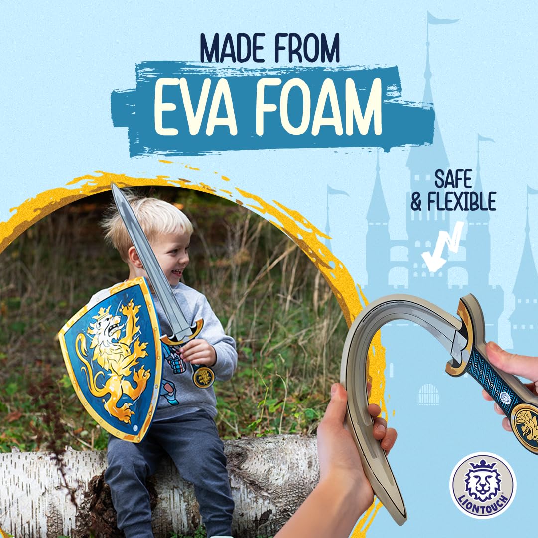 Liontouch Noble Knight sword design details showcase the noble motif for imaginative play.