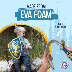Liontouch Noble Knight sword design details showcase the noble motif for imaginative play.