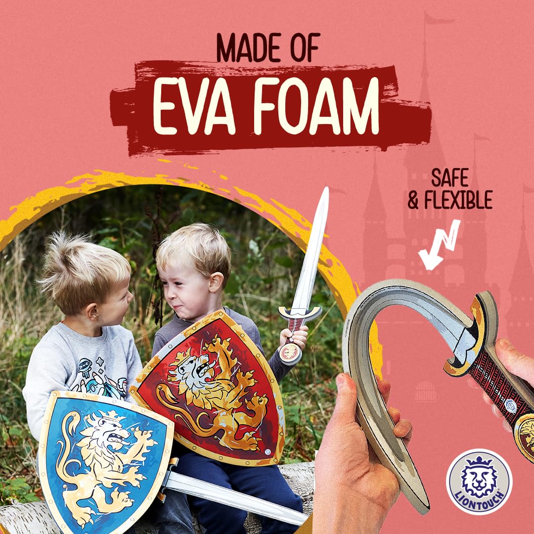 Liontouch Noble Knight swords red ideal for indoor dress-up battles and storytelling