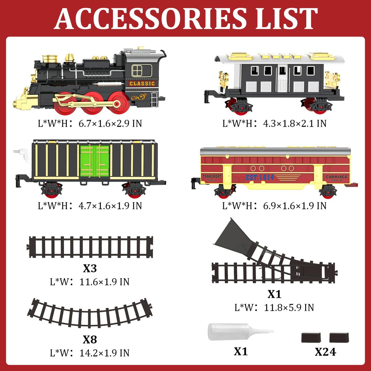 Lipneaed Christmas-theme train adds seasonal atmosphere under the tree.