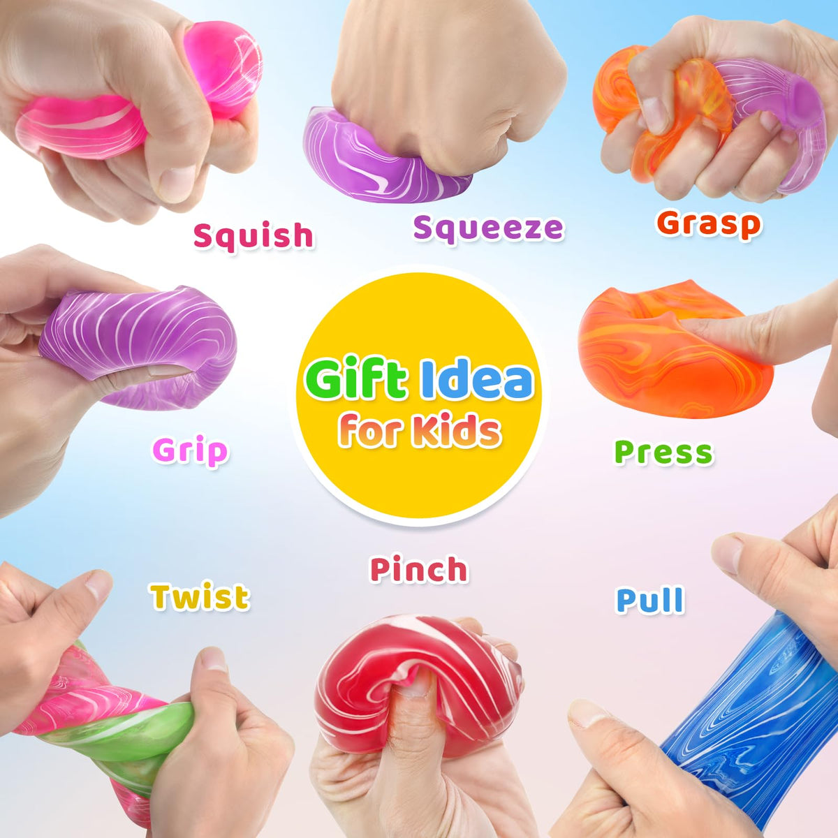 Liqilamii blue ice cube stress ball — portable relief during work breaks