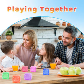 Liqilamii pink ice cube stress ball — cute sensory toy for kids and adults