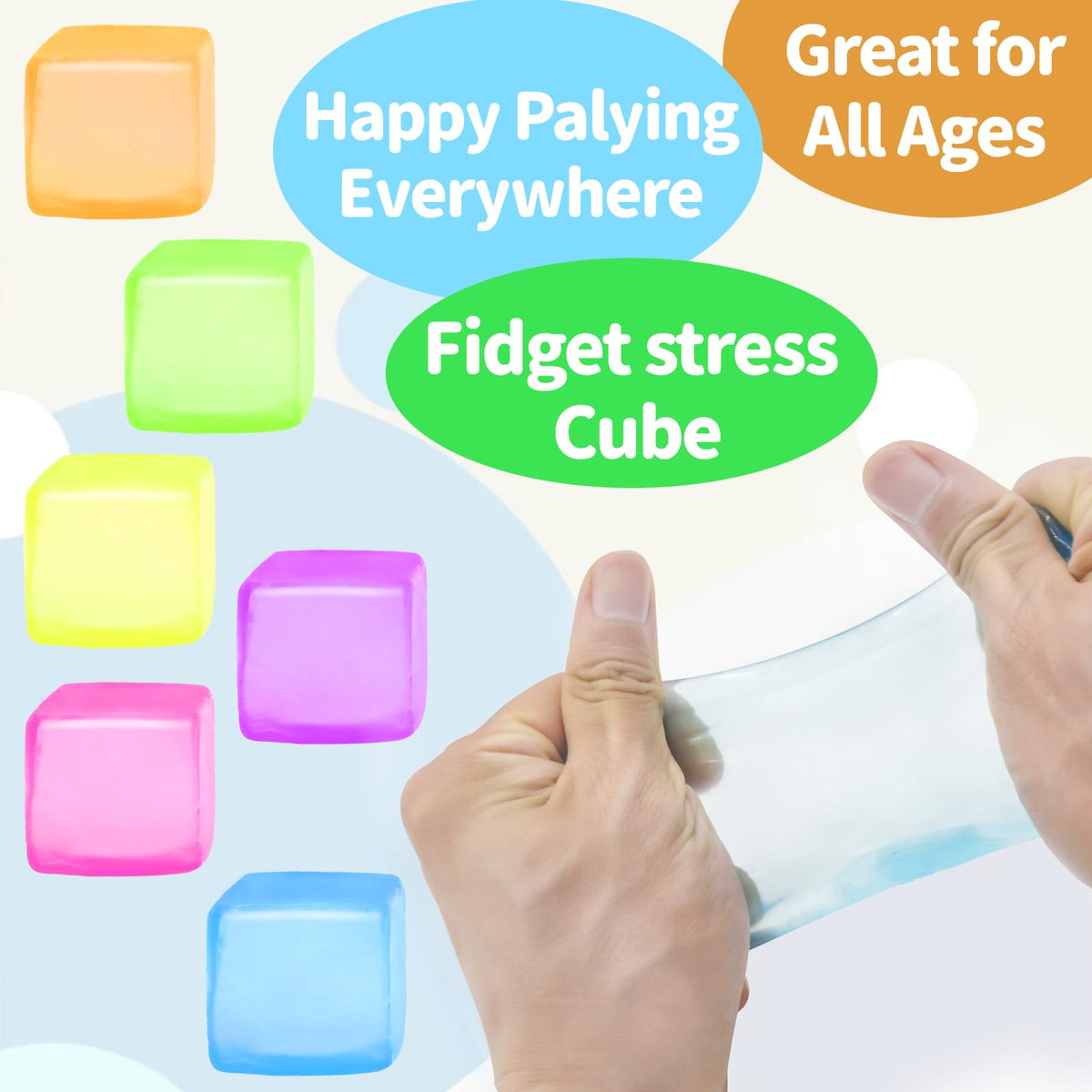 Liqilamii stress cube in hand for silent, tactile relief during tasks