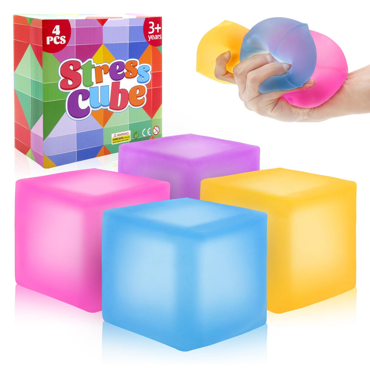 Liqilamii stress cube pink helps calm anxiety relief at home