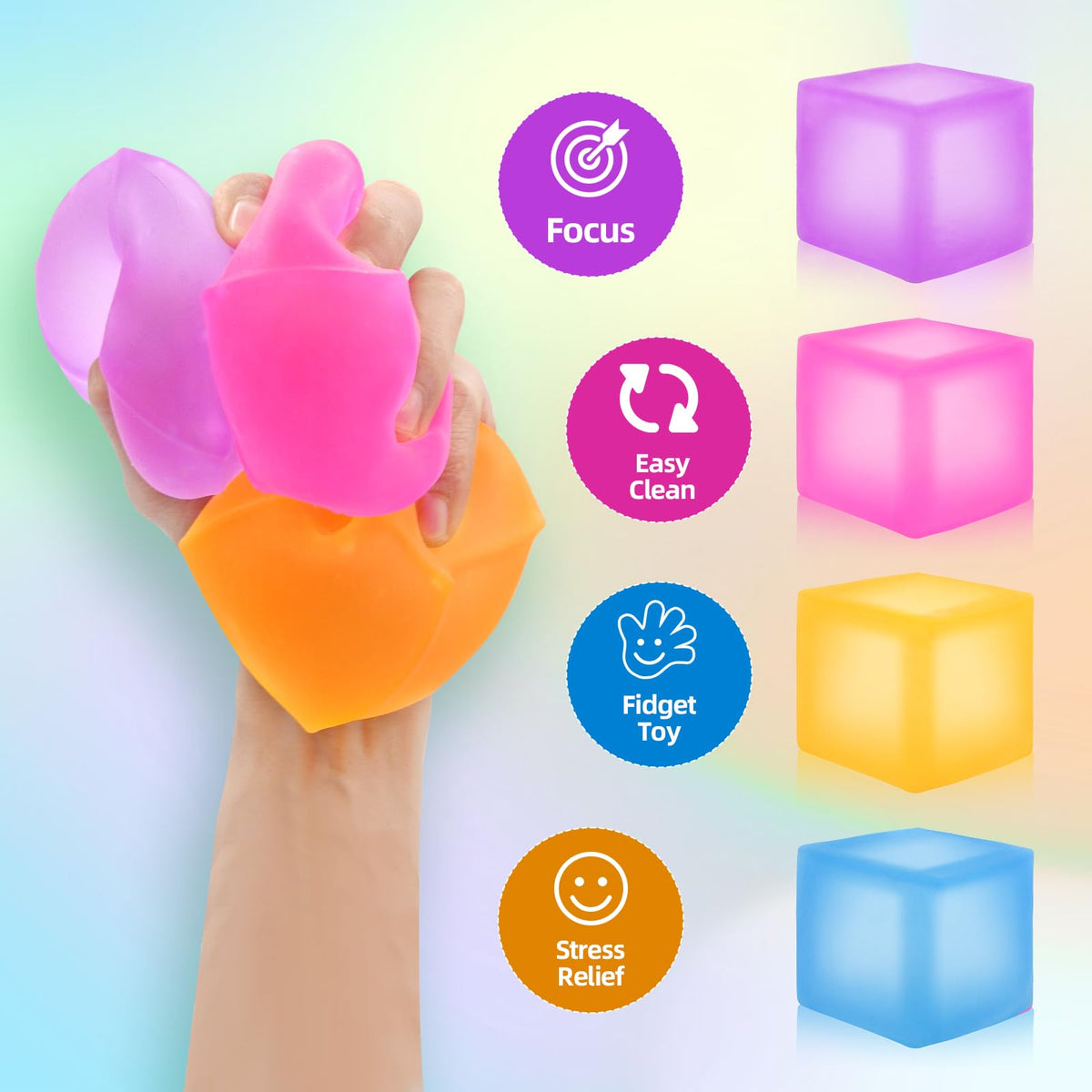 Liqilamii stress cube purple supports focus during study