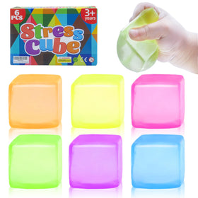 Liqilamii stress cube six-pack packshot: compact, quiet fidget for focused moments