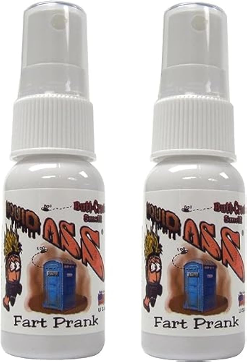 Liquid Ass LA-2 bottle front view for prank use