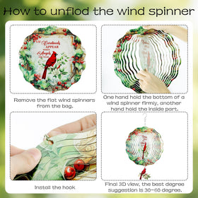 LIRAVENO 12-inch wind spinner withstands rain and sun during seasons.