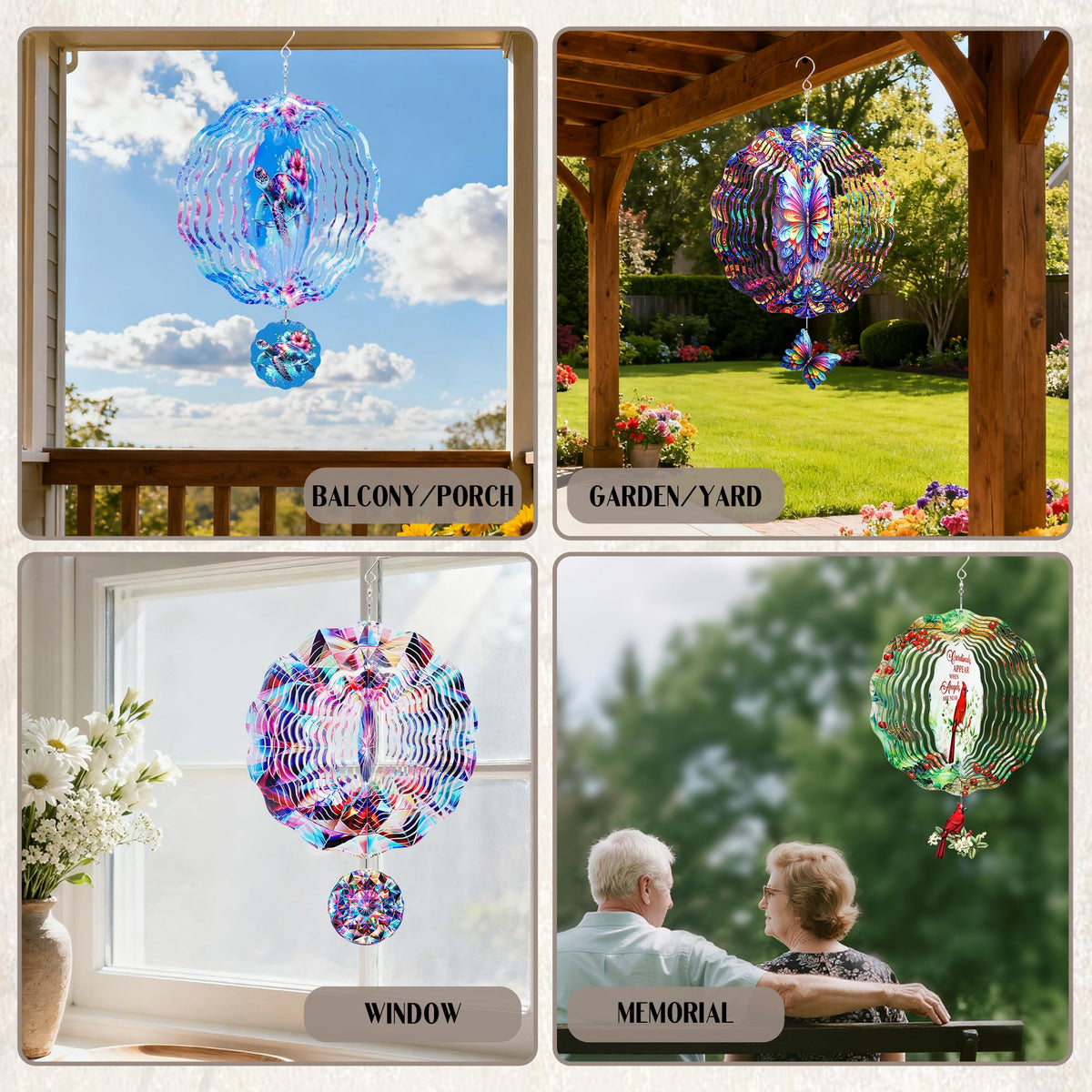 LIRAVENO 3D spinner creates subtle breeze-driven motion and color.