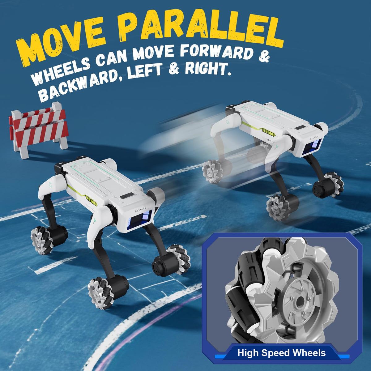 lisfiva stunt robot dog delivering playful handshakes during play