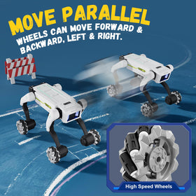 lisfiva stunt robot dog delivering playful handshakes during play