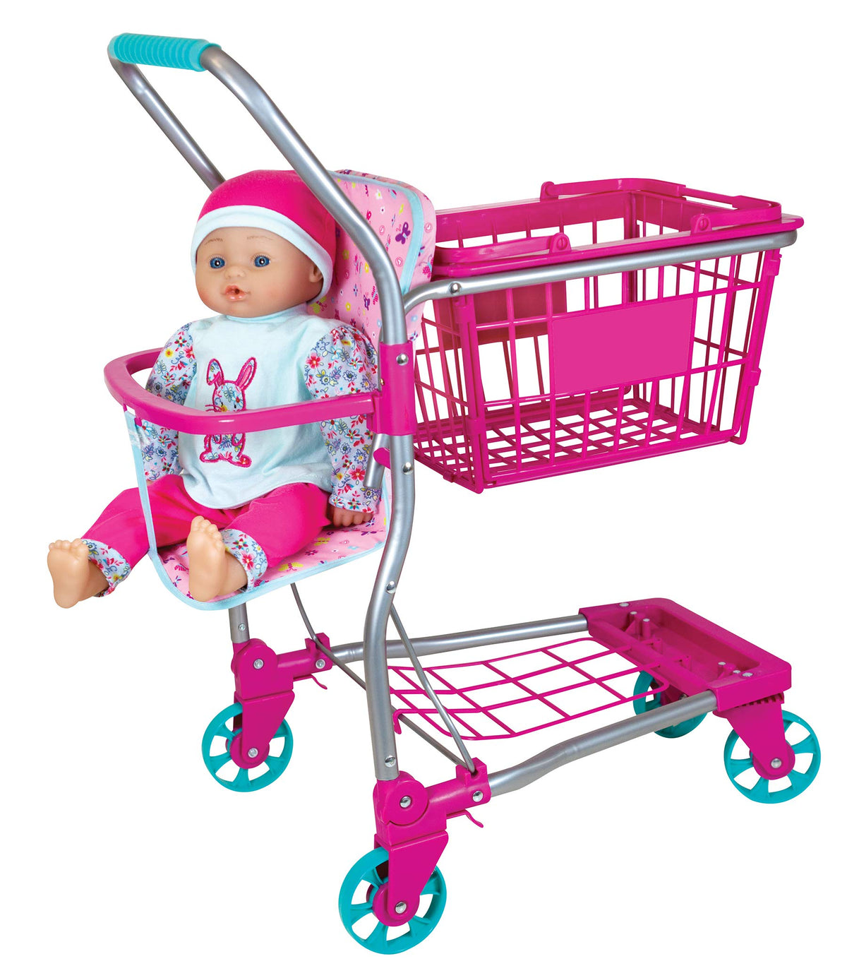 Lissi shopping cart with 16-inch baby doll for imaginative pretend shopping