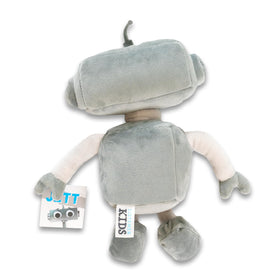 Listener Kids Jett the Robot plush in hug-ready pose for cuddles.
