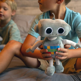 Listener Kids Jett the Robot plush soft fabric invites gentle play.