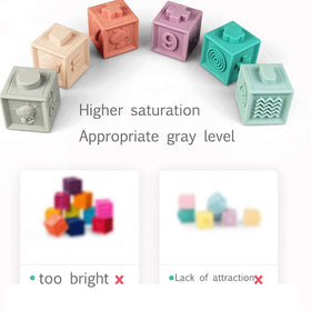 Litand Soft Stacking Blocks numbers sides to introduce counting and sequencing.