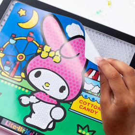 Lite-Brite auto-off after five minutes saves energy when idle